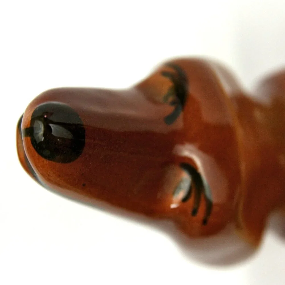 Vintage Dachshund Weiner Dog Ceramic Valet Trinket Dish Caddy Planter Doxie MCM - Picture 6 of 9